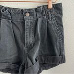 Hollister High Rise Mom Shorts Cuffed Hem Black Wash Fade 26 Photo 6