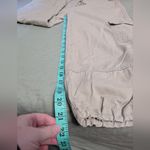 Allen Allen  Cotton Drawstring Capri Women's Large Grey/Tan Khaki Photo 6