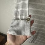 Lilly Pulitzer Faraway Sweater Size Small Gray Stripe 3/4 Sleeve Henley Coolmax Photo 2