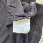 cha cha vente  Crochet Lace Detail Neckline Short Sleeve Top in Black Size Large Photo 7