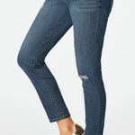 JustFab  Womens Jeans Size 28 Just Fab Relaxed Slim Distressed Blue‎ Night Rider Photo 0
