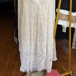 Anthropologie  - Lace strapless white midi a line dress Photo 7
