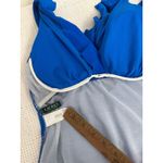 Ralph Lauren LAUREN RALPH LAUREN Royal Blue Crossover Ruffle One Piece Swimsuit 6 Underwire Photo 7