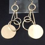 Badgley Mischka Magnificent Designer Triple Pendulum Gold Earrings Photo 0