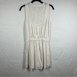 ALC Frank A.L.C. White Cream Eyelet Tie Waist Silk Dress Photo 4