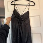 Free People  rhinestone strap black satin dress Photo 3