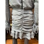 Style Rack Mini Blue Dress Ruched Size Medium Long Sleeve V Neck Photo 13