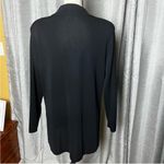 Misook  Womens Size Medium Black Tan Open Cardigan Long Sleeve Blazer Knit Jacket Photo 8