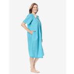 Only Necessities Embroidered Bib Seersucker Lounger Blue/White 4X, 34/36 Blue Photo 2