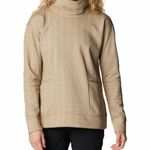 Columbia Womens Lodge Funnel Pullover Sweatshirt Chalk Beige Tan Size M New Photo 0