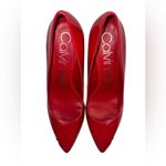 Calvin Klein • Bright Red Callia Pumps With 3 Inch Heels • Size 9.5 Photo 6