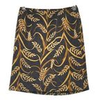 Norton Mcnaughton  Silk Skirt 12P Brown Leaves 100% Silk Career Churc Photo 0