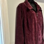Christopher & Banks Christopher Banks Corduroy Jacket XL Purple Wine Zip Front Casual Long Sleeve Photo 4