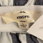 Entro Blue Mini Dress Women's Size L One Shoulder Ruffled Striped NEW Photo 1