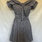 Her Entire Name Says Grace Gingham Dress Sz Ruffle Cottagecore Retro Feminine Black Photo 13