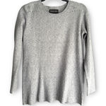 Michael Stars  Light Gray Ribbed Knit Sweater Top Photo 0