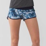Lululemon Women's Speed Short Seaside Silver Fox Alberta Lake Naval Blue Size 2 Photo 0