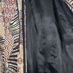 Vintage 80’s Giancarlo Ferrari Black Tan Animal Geometric Print Zip Up Jacket L Size L Photo 8