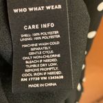 Who What Wear Black & White Polka Dot Lined Dress with Flutter Short Sleeves Photo 6