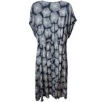 Nordstrom Rack  Button Front Shirt Dress Navy Floral Linen Blend Summer L Photo 4