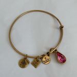 ALEX AND ANI  Gold Tone Pink Jewel Adjustable Bracelet Photo 2