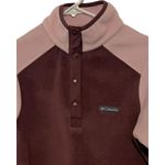 Columbia Fleece Pullover Womens Size S Long Sleeve Pink Rose 1/4 Snap Front Clos Photo 2