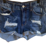Kancan Distressed ripped Dark Wash Jean shorts Blue Size 26 Photo 0