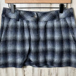 London Jean‎ Plaid Wool Rayon Mini Skirt Vintage Y2K Womens Size 4/Medium Blue Photo 0