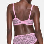 SKIMS  Stretch lace Intimates‎ underwire scoop bra Pink BA-SCP-3575 size 36A Photo 6