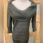BCX  Gray Sparkly Cowl Neck Sweater Size S Photo 0