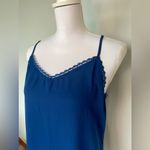Lace Back Slip Style Tank | EUC | Size M Blue Size M Photo 5