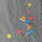 Westbound Vintage 90s Floral Embroidered Gingham Skirt Skort Photo 5