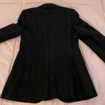 United Colors Of Benetton Made in Italy of Benetton black striped wool blend jacket blazer size 42 or US 6 Photo 12
