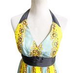 Moulinette Soeurs Anthropologie 100% Silk Y2K Halter Dress Size 4 Multicolor Photo 3