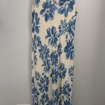 Reformation Large Chandelier Floral Midi Dress Celestia Blue Floral Ivory Photo 6