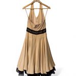 Fouy Chov Beige Halter Neck Cocktail Dress Photo 3