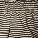 Boutique canvas striped paper bag style tote w/bow Brown Photo 7