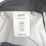 Ami Paris Gray Pintuck Cotton Cropped High Rise Pants MEDIUM Photo 3