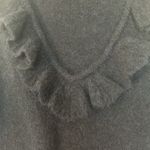 Boden womens size 6 small sweater wool alpaca gray ruffle v neck casual min Photo 5