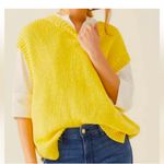 Voyageur by Mersea yellow knit sleeveless sweater vest made in Italy 100% cotton Size M Photo 1
