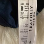 Seafolly  Sunflower Border V Neck Blue Floral Singlet‎ Tankini Size 4 NWOT Photo 8