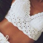 Unknown Brand Cream Crochet Bralette Photo 0