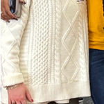 White Knit Sweater Size M Photo 0