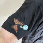 Cut Loose Embroidered Patchwork Butterfly Button Shirt Dress Size 2X Black Photo 4