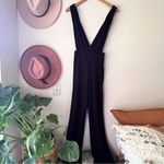 Urban Outfitters UO Plunging Ribbed Knit Jumpsuit SIZE MEDIUM ribbed wide leg Photo 3