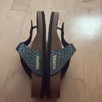 Birkenstock  Gizeh Metallic Crocodile Print Sandals | Women’s Size 41 Photo 5