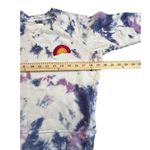 Mother Denim Size XS Square Wash Tie Dye Sweatshirt Blueberry Rainbow Patch #N12 White Photo 5