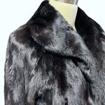 Mob wife Flemington Furs Mink Fur Ranch Natural Blk Mint Sz S/M Matching Hat vtg Black Size M Photo 11