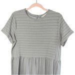 Loft  Greige & White Micro Aztec Print Casual Mini Dress Boho Chic, Large Photo 1