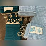 Women’s Malco Modes 80s Stretch Belts Blue With Silver Tone Buckles Disco Era Photo 2